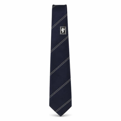 Mens Interlogo London Blue Striped  Pointed Tie