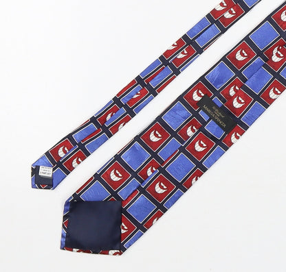 Marks and Spencer Mens Multicoloured Plaids & Checks Polyester Pointed Tie One Size