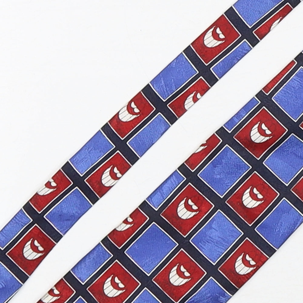 Marks and Spencer Mens Multicoloured Plaids & Checks Polyester Pointed Tie One Size