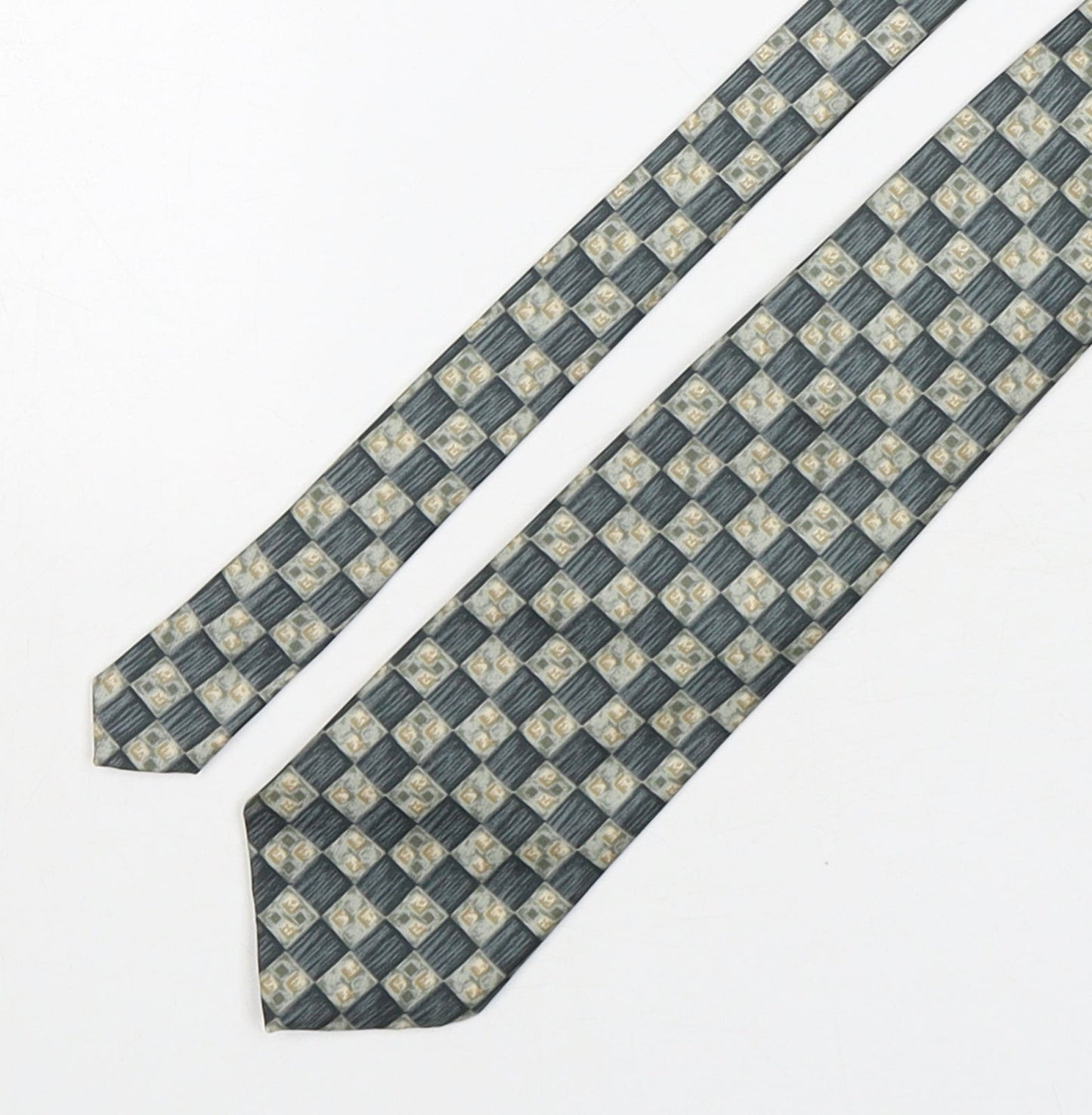 Marks and Spencer Mens Multicoloured Plaids & Checks Silk Pointed Tie One Size