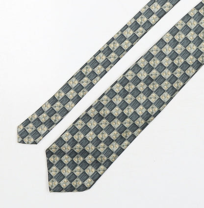 Marks and Spencer Mens Multicoloured Plaids & Checks Silk Pointed Tie One Size