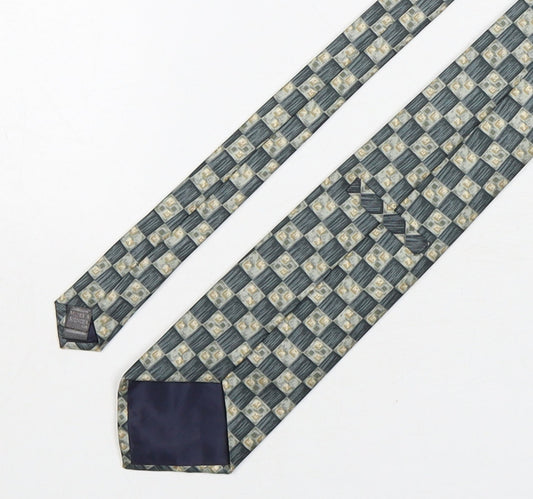 Marks and Spencer Mens Multicoloured Plaids & Checks Silk Pointed Tie One Size