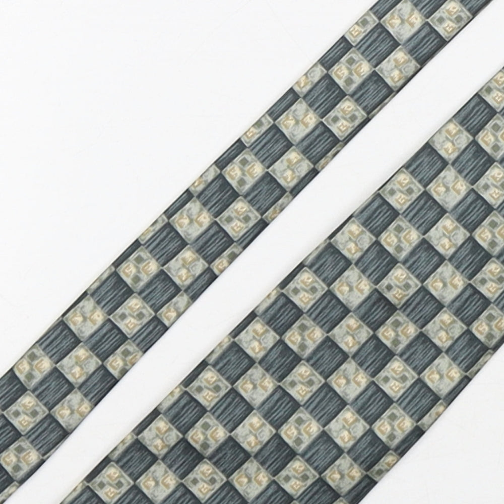 Marks and Spencer Mens Multicoloured Plaids & Checks Silk Pointed Tie One Size