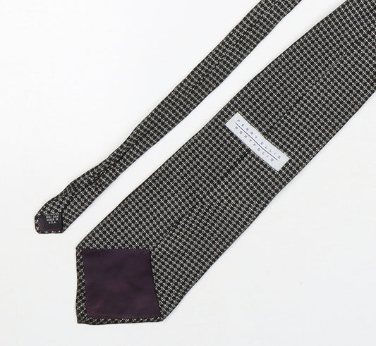 Perry Ellis  Mens Multicoloured Geometric Silk Pointed Tie One Size