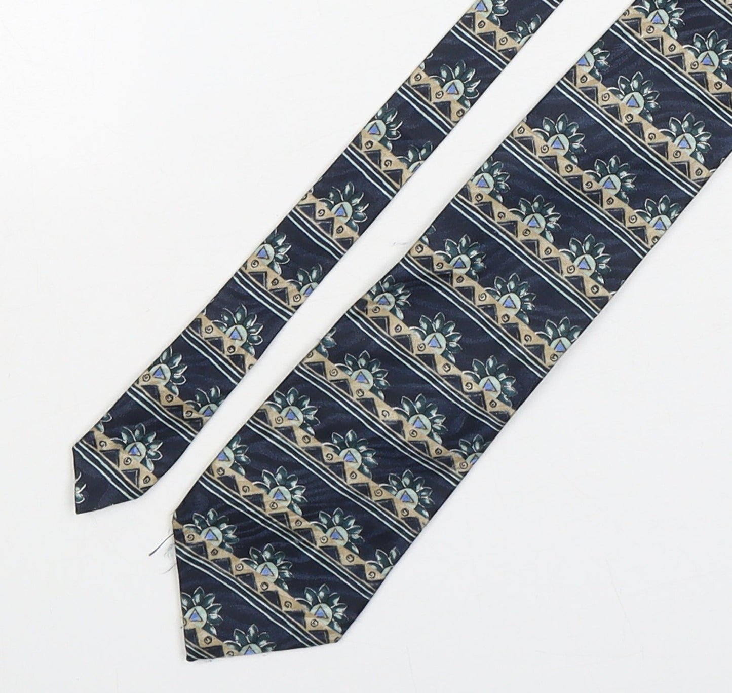 Marks and Spencer Mens Multicoloured Geometric Polyester Pointed Tie One Size