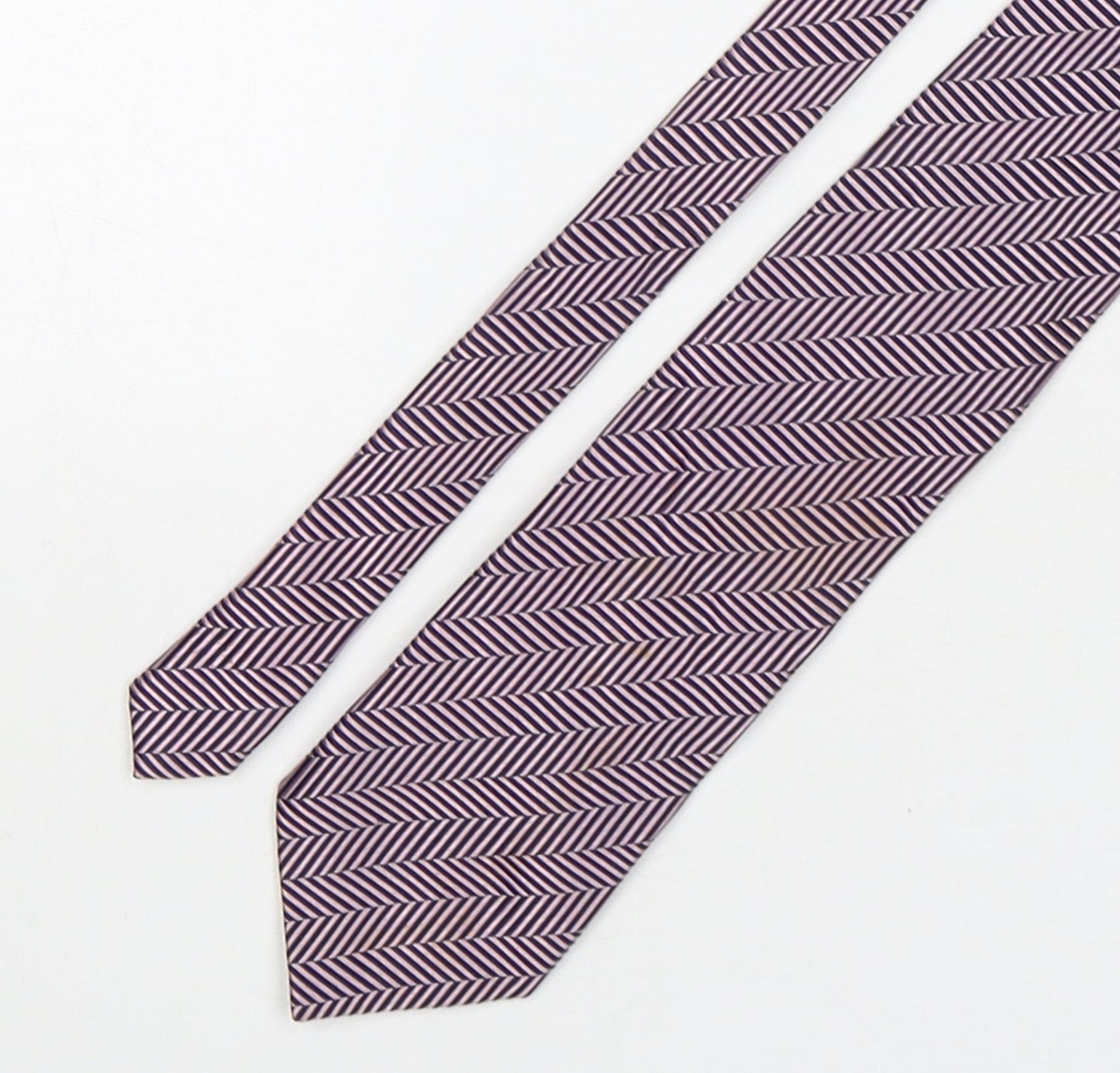 Leonardo Deici x Mens Multicoloured Striped Silk Pointed Tie One Size