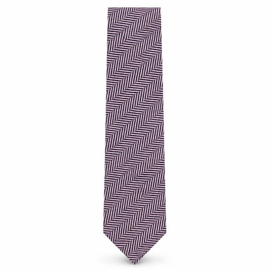 Front view of Leonardo Deici x men’s multicoloured striped silk pointed tie one size