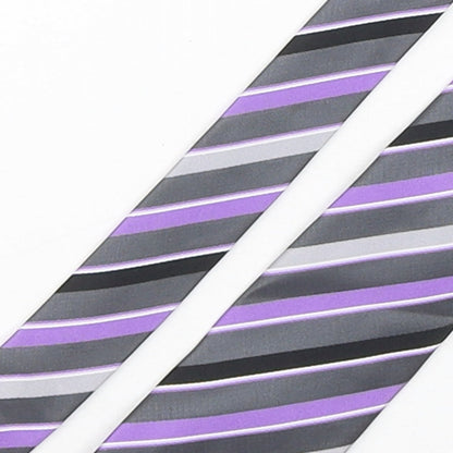 NEXT Mens Multicoloured Striped Polyester Pointed Tie One Size