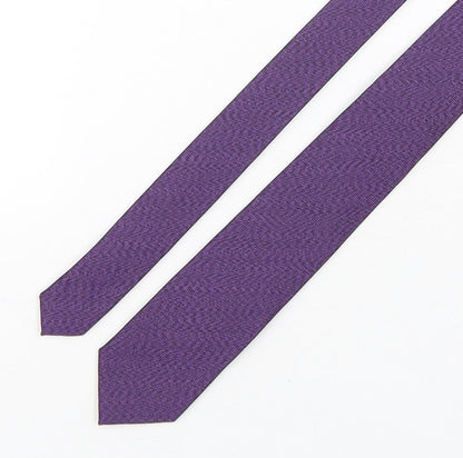 Mens Duffer Purple Geometric  Pointed Tie