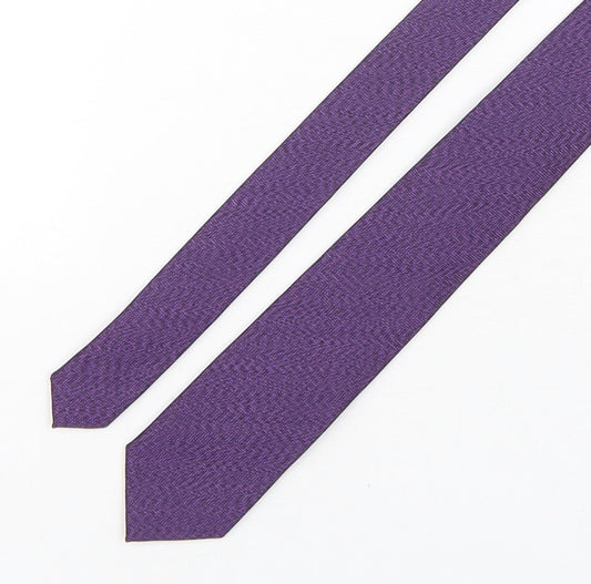 Mens Duffer Purple Geometric  Pointed Tie