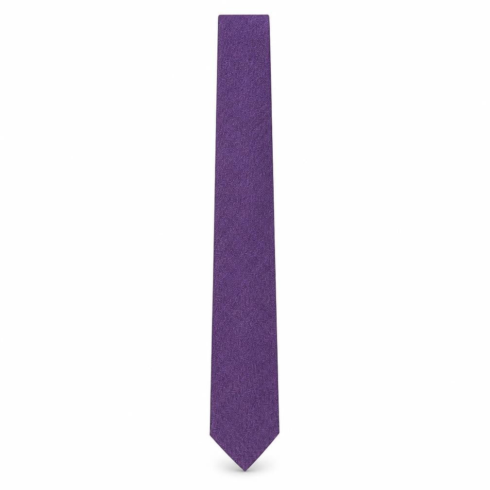 Mens Duffer Purple Geometric  Pointed Tie