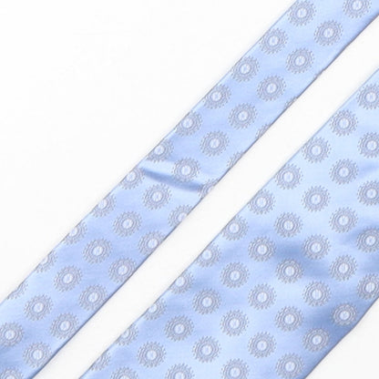 Mens Collezione Blue Geometric  Pointed Tie