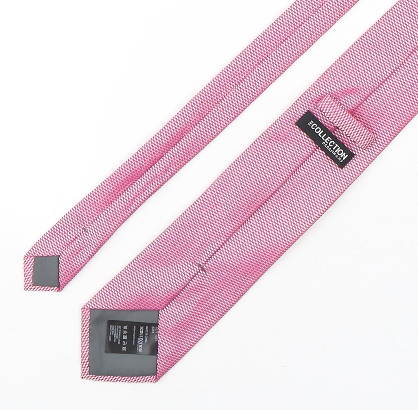 Mens Debenhams Pink Grenadine  Pointed Tie