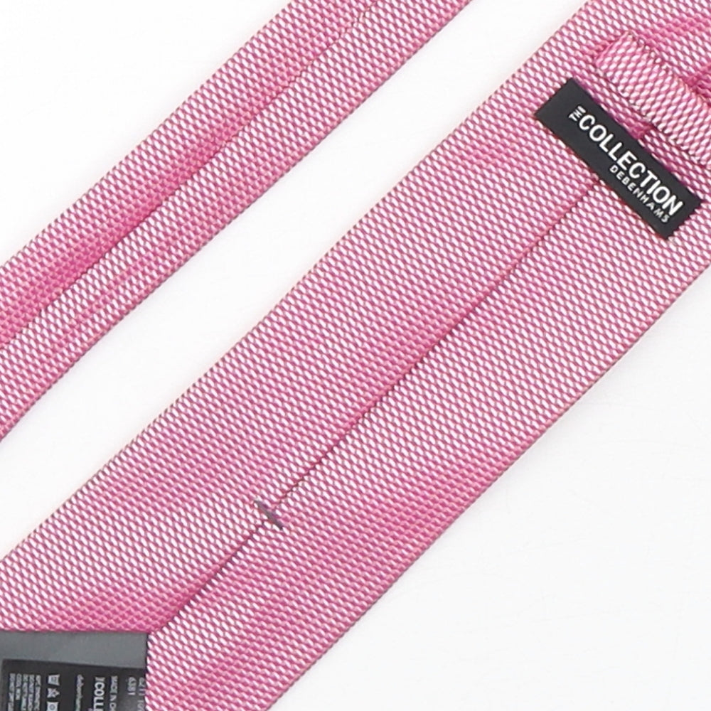 Mens Debenhams Pink Grenadine  Pointed Tie