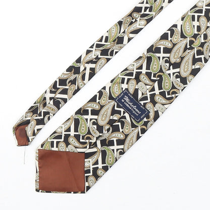 Michelsons Mens Multicoloured Paisley Silk Pointed Tie One Size