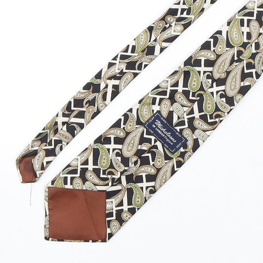 Michelsons Mens Multicoloured Paisley Silk Pointed Tie One Size