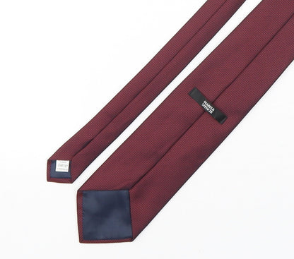 Marks and Spencer Mens Red Grenadine Polyester Pointed Tie One Size