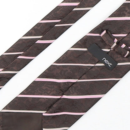 NEXT Mens Multicoloured Striped Polyester Pointed Tie One Size