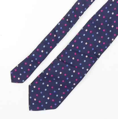 Jonelle Mens Multicoloured Polka Dot Silk Pointed Tie One Size