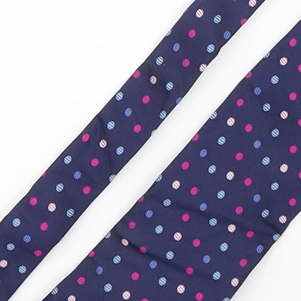 Jonelle Mens Multicoloured Polka Dot Silk Pointed Tie One Size