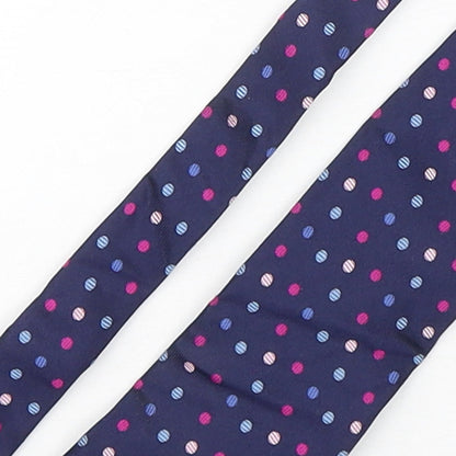 Jonelle Mens Multicoloured Polka Dot Silk Pointed Tie One Size