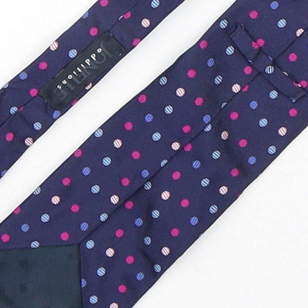 Jonelle Mens Multicoloured Polka Dot Silk Pointed Tie One Size