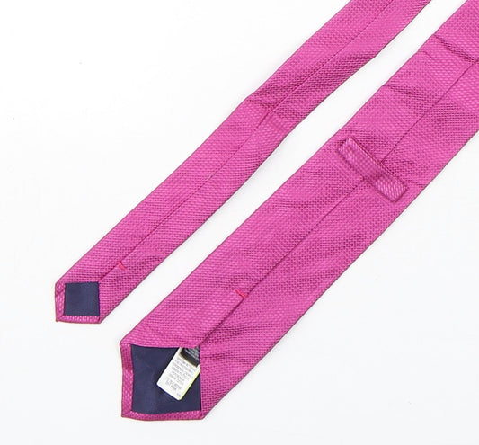 Marks and Spencer Mens Purple Grenadine Silk Pointed Tie One Size