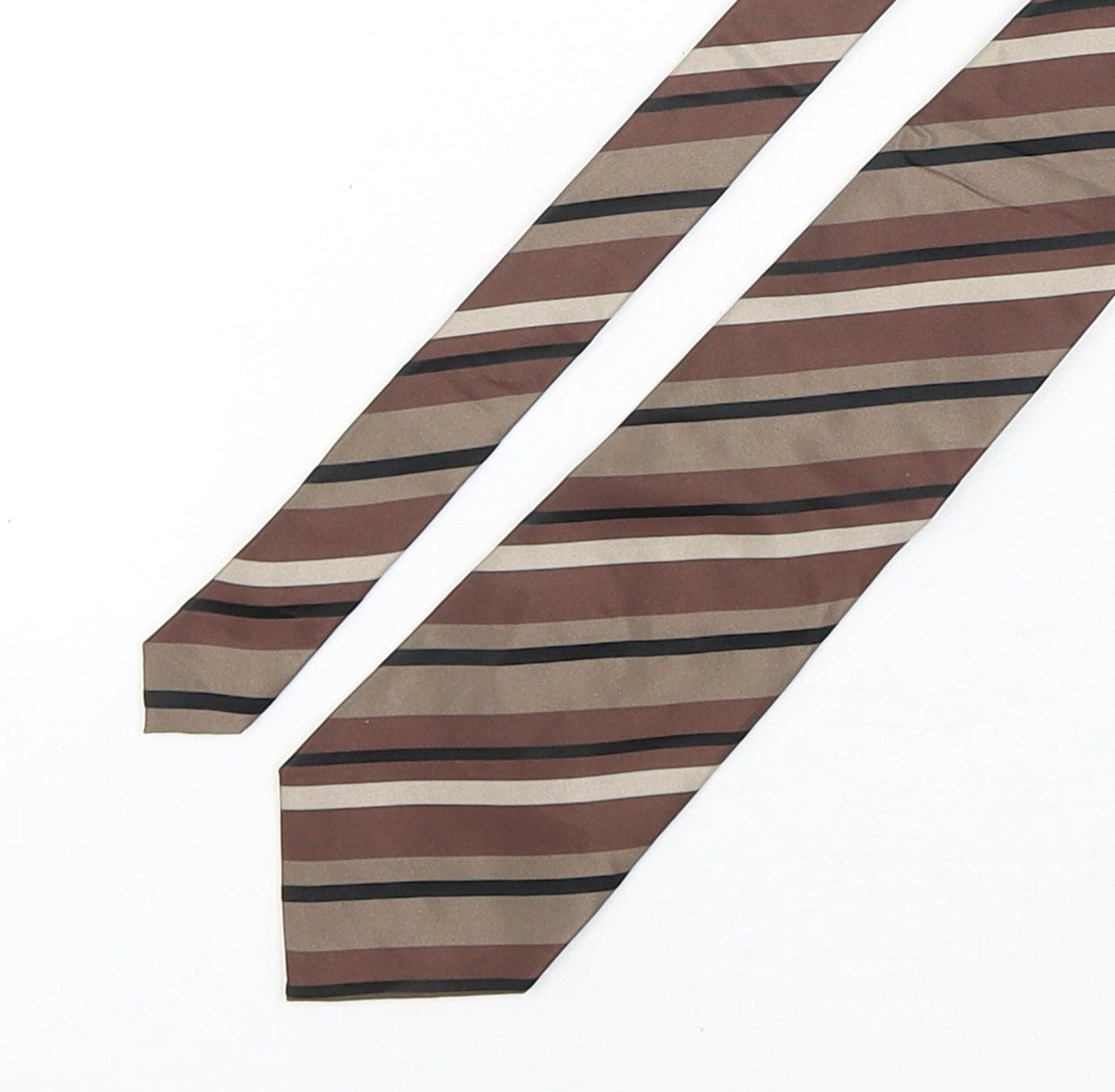 River Island  Mens Multicoloured Striped Silk Pointed Tie One Size