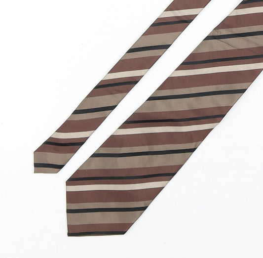 River Island  Mens Multicoloured Striped Silk Pointed Tie One Size