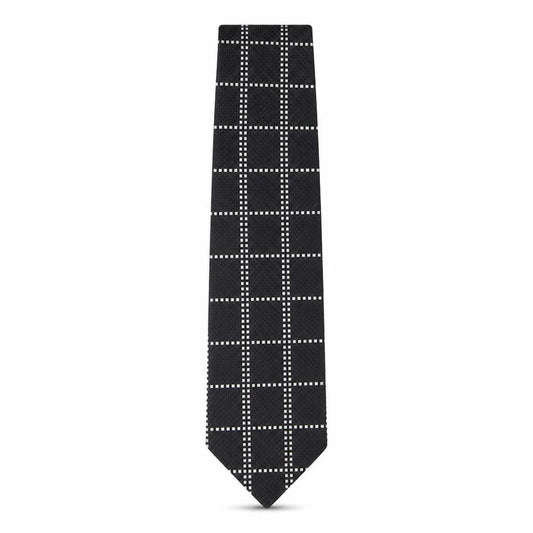 Front view of Next men’s multicoloured plaids & checks silk pointed tie one size