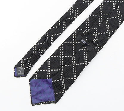 NEXT Mens Multicoloured Plaids & Checks Silk Pointed Tie One Size