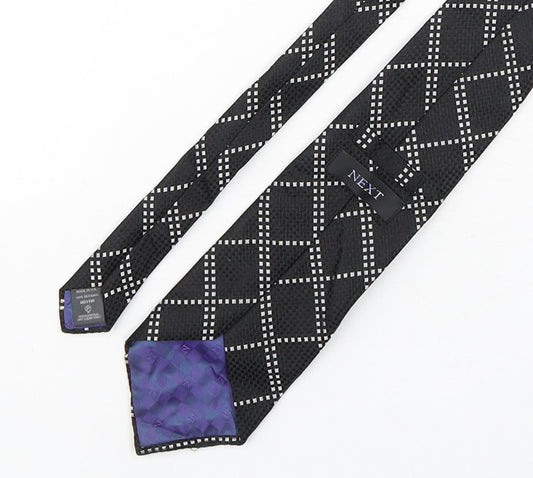 NEXT Mens Multicoloured Plaids & Checks Silk Pointed Tie One Size