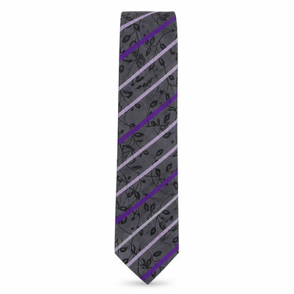 Front view of Next men’s multicoloured striped silk pointed tie one size
