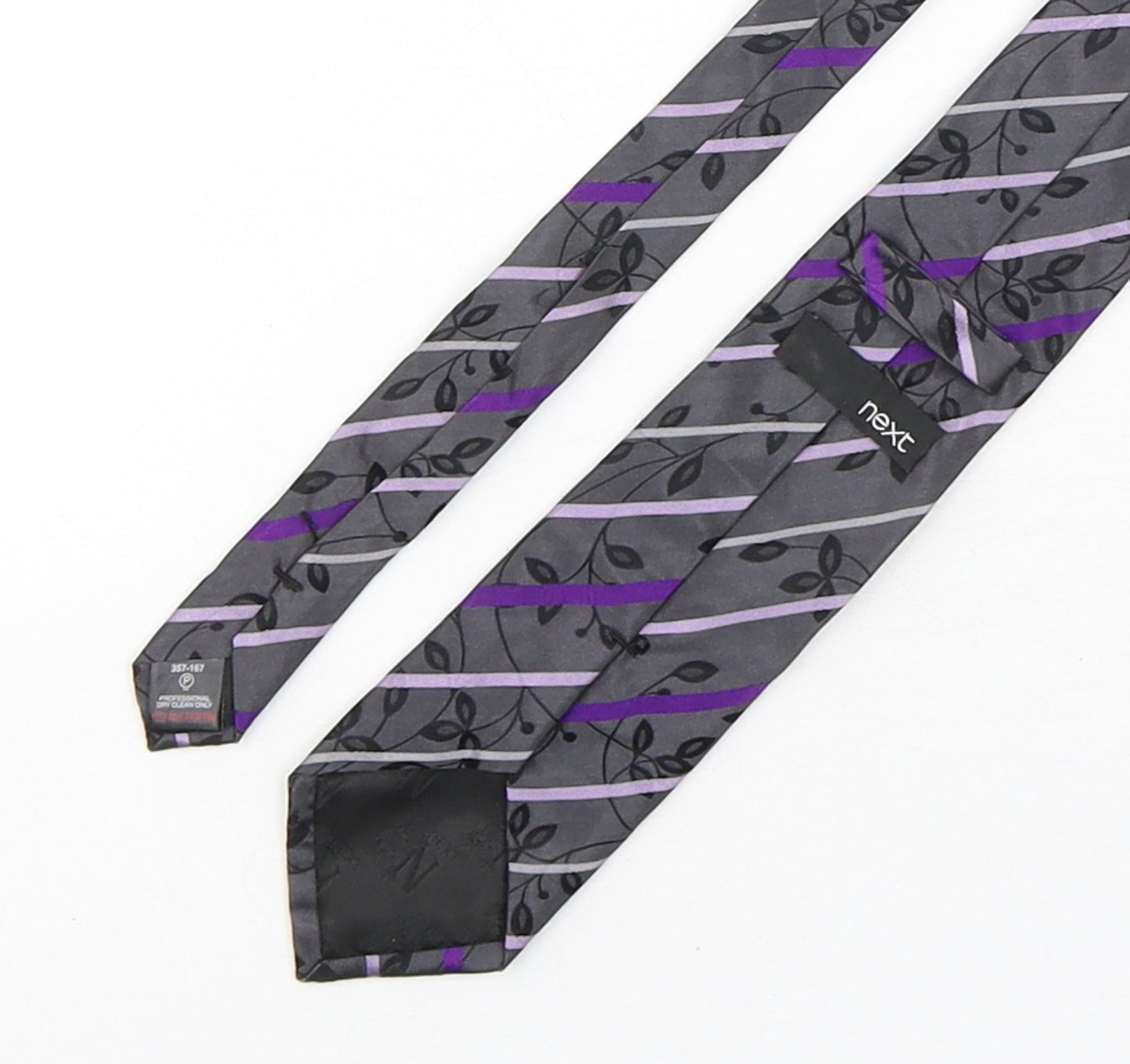 NEXT Mens Multicoloured Striped Silk Pointed Tie One Size