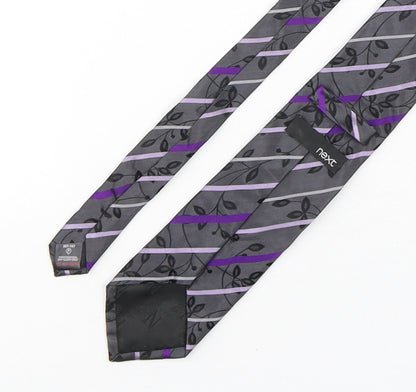 NEXT Mens Multicoloured Striped Silk Pointed Tie One Size