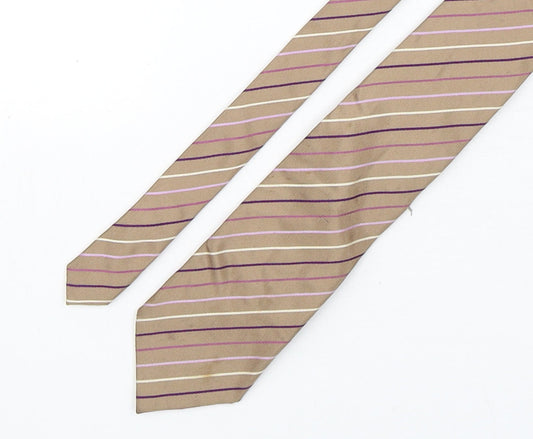 Van Girls  Mens Multicoloured Striped Silk Pointed Tie One Size