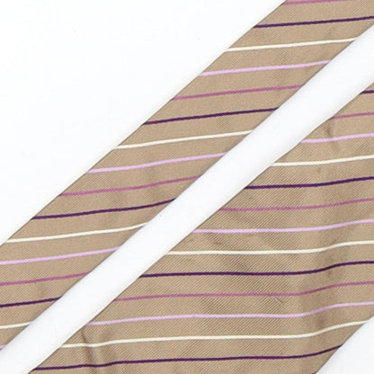 Van Girls  Mens Multicoloured Striped Silk Pointed Tie One Size