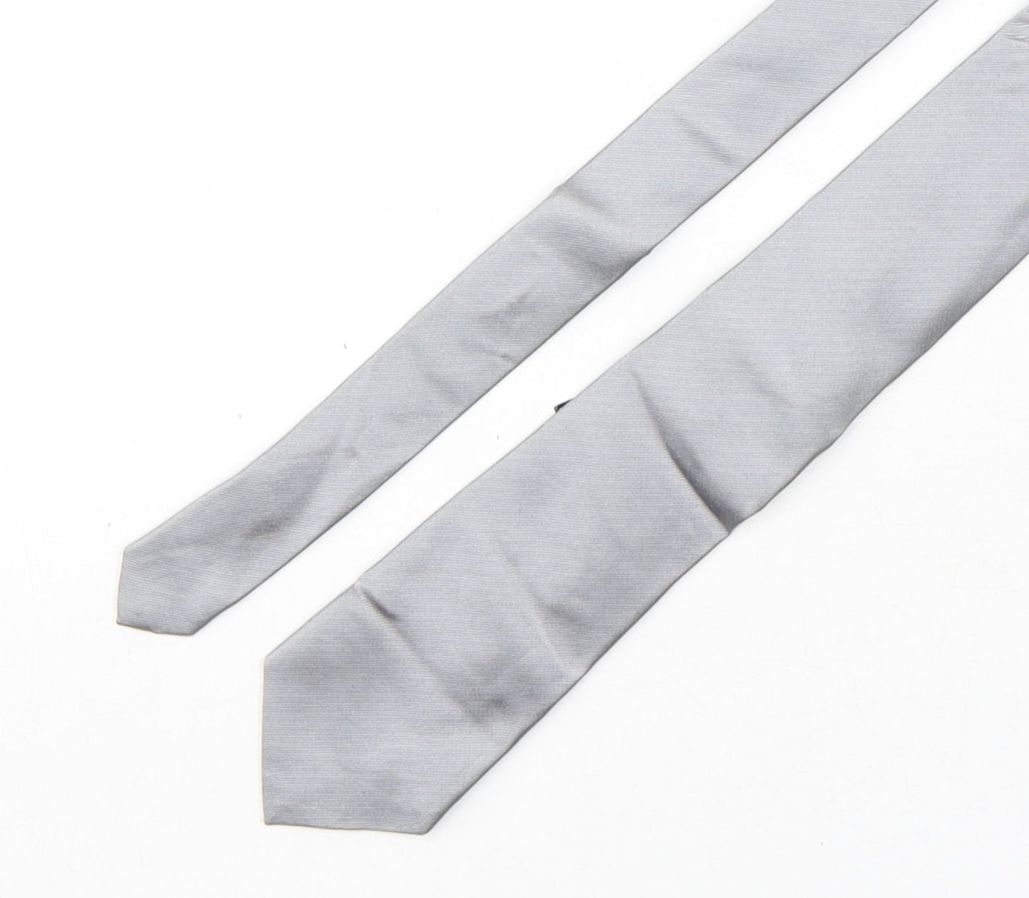 Michelsons Mens Grey  Silk Pointed Tie One Size