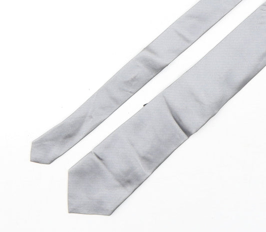 Michelsons Mens Grey  Silk Pointed Tie One Size