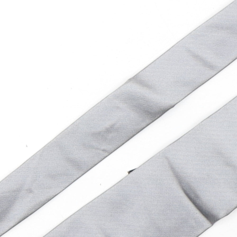 Michelsons Mens Grey  Silk Pointed Tie One Size