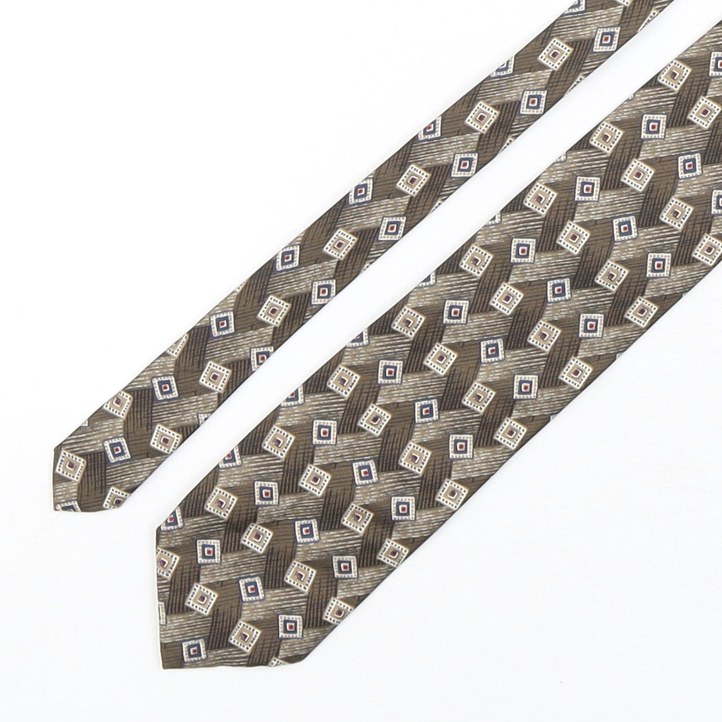 Marks and Spencer Mens Multicoloured Geometric Silk Pointed Tie One Size