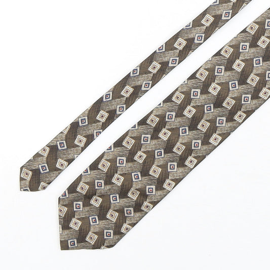 Marks and Spencer Mens Multicoloured Geometric Silk Pointed Tie One Size