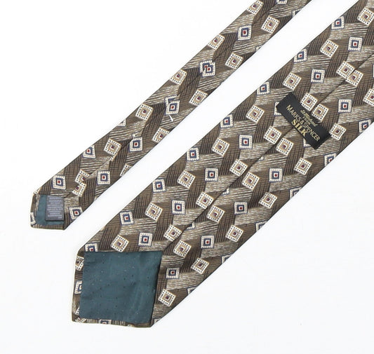 Marks and Spencer Mens Multicoloured Geometric Silk Pointed Tie One Size