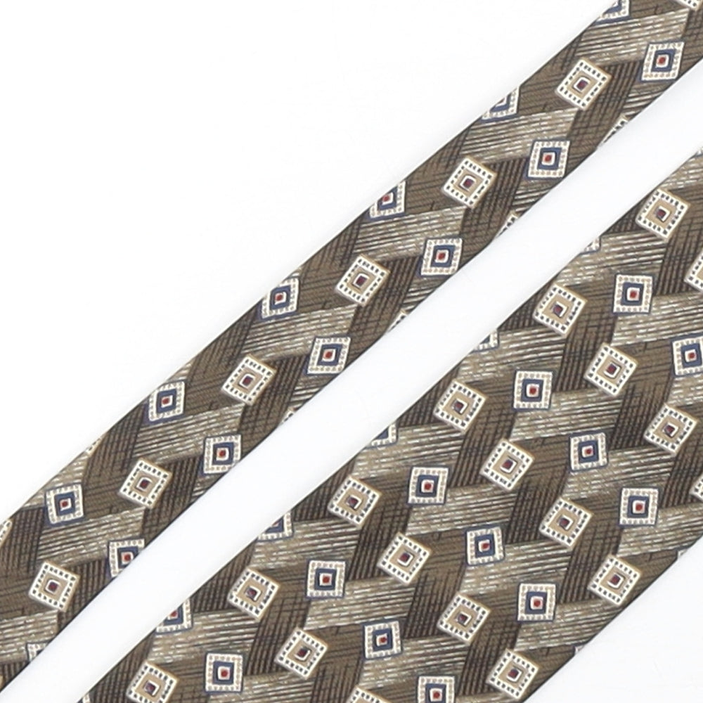 Marks and Spencer Mens Multicoloured Geometric Silk Pointed Tie One Size