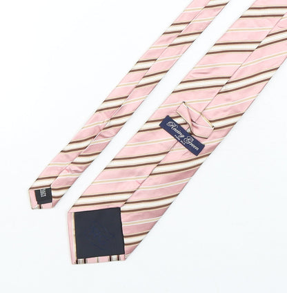 Racing Green  Mens Multicoloured Striped Silk Pointed Tie One Size