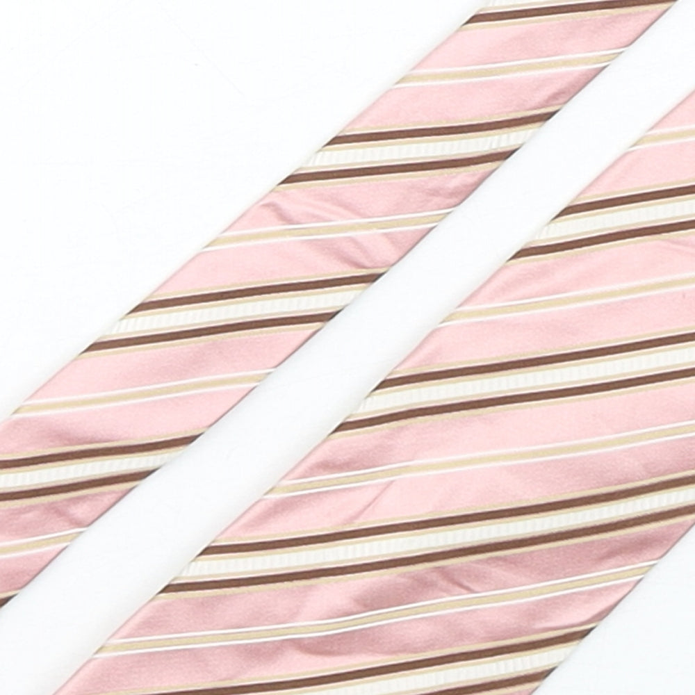 Racing Green  Mens Multicoloured Striped Silk Pointed Tie One Size