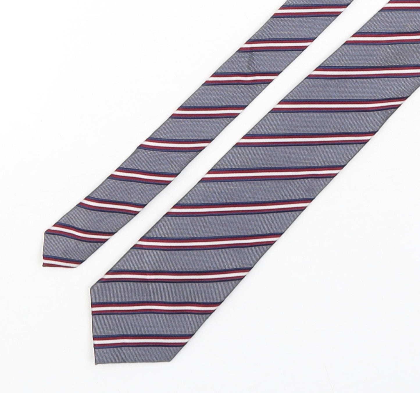 Marks and Spencer Mens Multicoloured Striped Silk Pointed Tie One Size