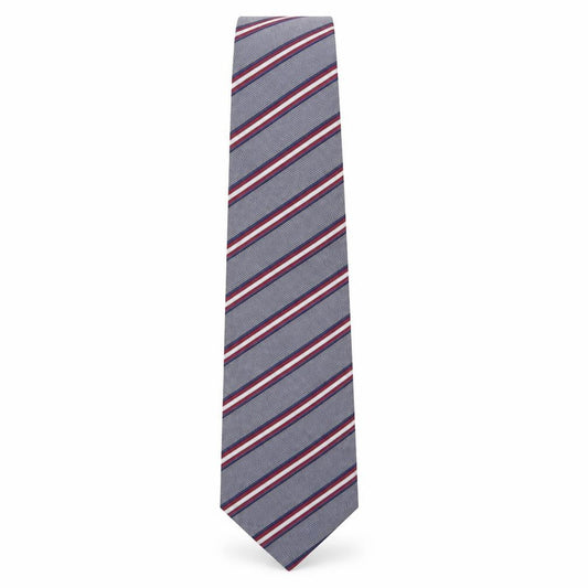 Front view of Marks & Spencer men’s multicoloured striped silk pointed tie one size