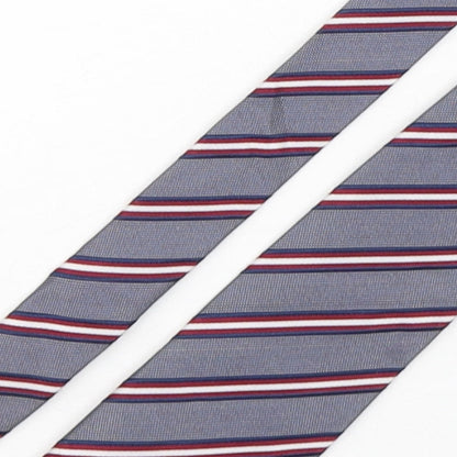 Marks and Spencer Mens Multicoloured Striped Silk Pointed Tie One Size