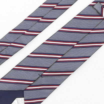 Marks and Spencer Mens Multicoloured Striped Silk Pointed Tie One Size